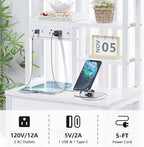 Furnulem Tall Night Stand, 52.1 Inch LED Nightstand - Image 5