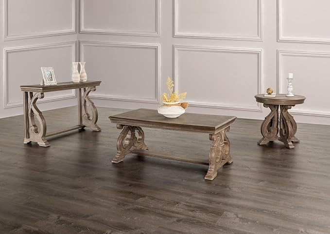 GOWE Traditional Style Sofa Table Solid Wood Structure Curved Scroll Legs - Image 6
