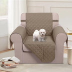 U-NICE HOME Reversible Recliner Chair Covers, Taupe | 23''Armchair Cover - Image 2