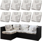 8Pcs Outdoor Cushion Covers, Elastic Patio Cushion Covers | Washable, by dreahoteztil