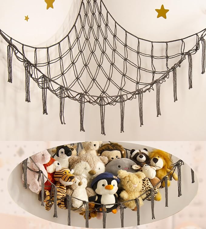 mirolam Stuffed Animals Hammock Net Corner-Hanging Stuff Animal Toy Storage by MirolamUS