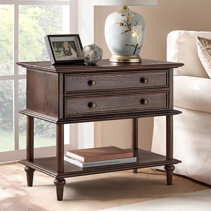 HULALA HOME Farmhouse Nightstand - Image 9