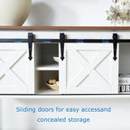 White Farmhouse Entryway Table, Rustic Hallway Table - Image 4