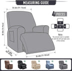 TAOCOCO Oversized Recliner Chair Covers, 1 Seater Streach Recliner Covers Soft - Image 4
