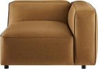Modway Auren Vegan Leather Right Modular Armchair in Camel - Image 8