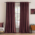 MIULEE Velvet Curtains 52x90 inches 2 Panels Ruby Wine Blackout Curtains | by MIULEE