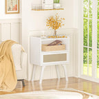 Lerliuo Rattan Nightstands Set of 2, Bedside Table - Image 7