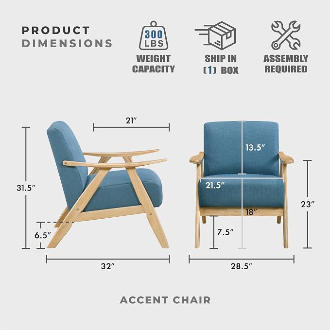 Lexicon Mid Century Modern Accent Chair - Image 2
