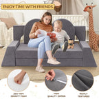 Fvkind 10 Pcs Modular Kids Play Couch, Convertible Sectional Toddler Sofa - Image 5