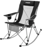 FUNDANGO Rocking Camping Chair, High Mesh Back Portable Folding Camp Chairs - Image 5