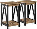 ChooChoo Farmhouse End Table, Rustic Vintage End Side Table by ChooChoo