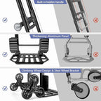 KEDSUM 3-in-1 Convertible Stair Climbing Dolly, 660LBS Heavy Duty Dolly Cart - Image 4