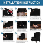 H.VERSAILTEX Wing Chair Slipcover Chair Covers - Image 6