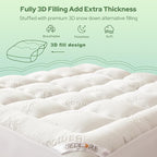 BEDLORE Twin Mattress Topper Viscose Derived from Bamboo, Thick Pillow Top - Image 5