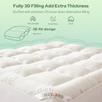 BEDLORE Full Size Mattress Topper Viscose Derived from Bamboo, Thick Pillow Top - Image 5