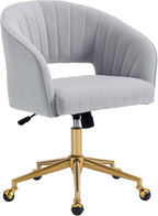Home Office Chair Swivel Velvet Desk Chair Accent Armchair Upholstered Modern by KCC
