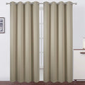Blackout Curtains 52 x 84 Inch Long Beige Curtains Set of 2 Panels Room by Lemomo