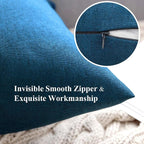 MIULEE Pack of 2 Decorative Outdoor Solid Waterproof Throw Pillow Covers Euro - Image 3