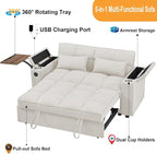 Auvsoce 65'' Convertible Sleeper Sofa Bed - Image 4