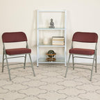 Flash Furniture 4 Pack HERCULES Series Premium Curved Triple Braced & Double - Image 2