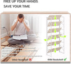 4NM 6 Tiers No Assembly Book Shelves, 61.8" H Folding Bookshelf Bookcase Open - Image 7