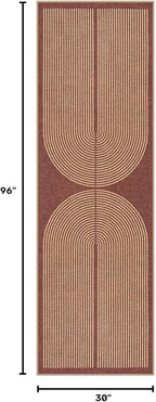 Lahome Modern Rainbow Easy Jute Entryway Rug, Washable Kitchen Runner Rug | - Image 2