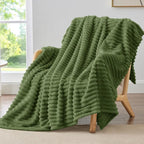 BEDELITE Ribbed Twin Blanket for Couch & Bed, Warm Yet Lightweight, Ribbed - Image 2