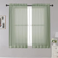 Sheer Curtains Sage Green, Light Filtering by OWENIE