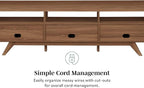 Walker Edison Kimi Mid Century Modern Minimalist Drop-Down Door Stand - Image 5