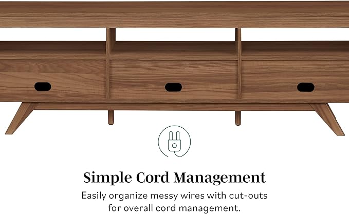 Walker Edison Kimi Mid Century Modern Minimalist Drop-Down Door Stand - Image 5