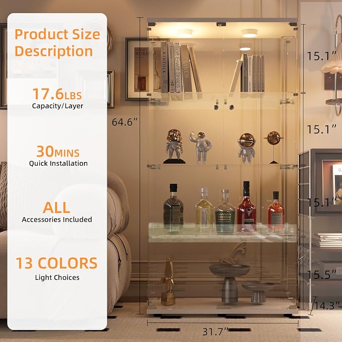 FANYUSHOW Glass Display Cabinet - Image 5