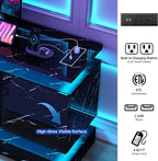 chartustriable 71IN LED TV Stands w/40 inch Fireplace Power Outlet - Image 6