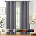 MIULEE Blackout Curtains for Bedroom 2 Panels 40 x 72 Inch Long Light Gray | by MIULEE