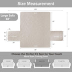 Quilted Beige Sofa Slipcovers - Image 7