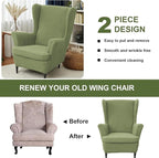 HAOYONG Wing Chair Slipcovers Printed Wingback Chair Covers 2 Pieces Wingback - Image 7