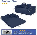 COMAX Futon Sofa Bed, 4‑in‑1 Convertible Sofa Bed, Folding Boneless Couches - Image 2