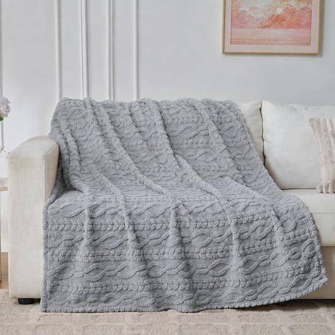 Grey Throw Blanket - Image 2
