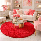 Amdrebio Red Christmas Small Round Rug 3Ft - Image 5