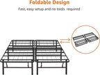 Amazon Basics Bed Frame with Ample Underbed Storage, Foldable Metal Platform - Image 4