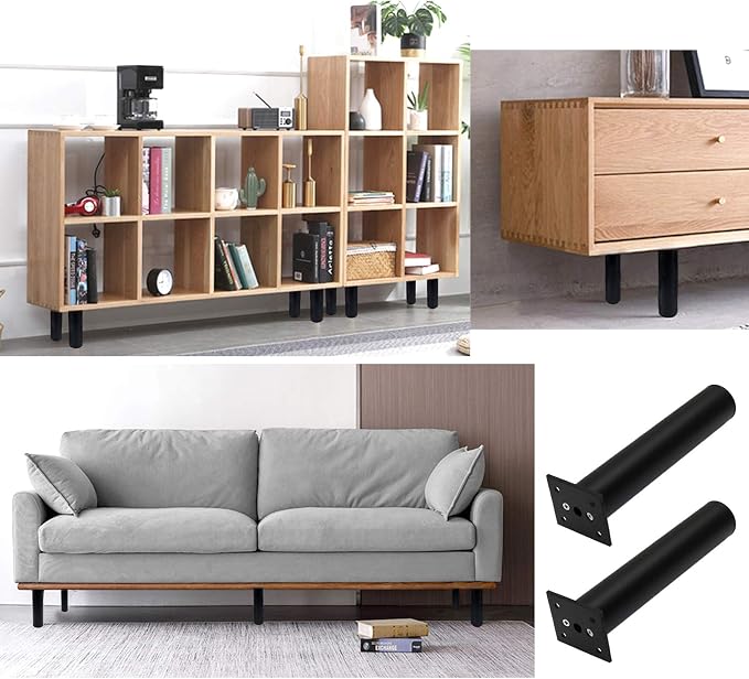 4 Pack Adjustable Furniture Legs Round 1.5" Dia Thickened Aluminum Alloy Sofa - Image 4