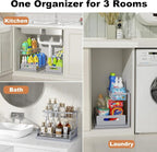 REALINN Under Sink Organizer, Pull Out Cabinet Organizer 2 Tier Slide Out Sink - Image 6