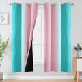 Pink and Teal Ombre Blackout Curtains by ESTELARTEXTILER