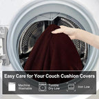 ANARACHON Leather Look Couch Cushion Covers Sofa Seat Slipcovers Sets Couches - Image 9