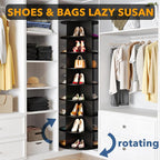 SpaceAid 8 Tier Rotating Shoe Rack Tower, Spinning Shoe Display Lazy Susan - Image 4