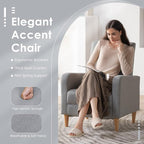 COLAMY Mid-Century Modern Upholstered Accent Chair - Image 3