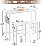 Finnhomy 47" Industrial Bar Table Set - Image 4