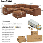 EASE MOOSE Sectional Modular Sofa, Luxury FSC Certified Chenille Comfty Deep - Image 2