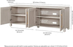 Henn&Hart Rectangular TV Stand for TV's up to 80" in Alder White, TV Stands for - Image 7
