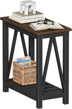 ChooChoo Farmhouse End Table, Rustic Vintage Narrow End Side Table by ChooChoo