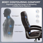 Executive Office Chair Adjustable Leather Chair High Back Swivel Office Desk - Image 5
